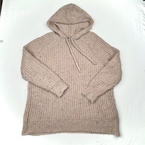 AERIE Open Road Speckled Sweater Hooded  Womens Small